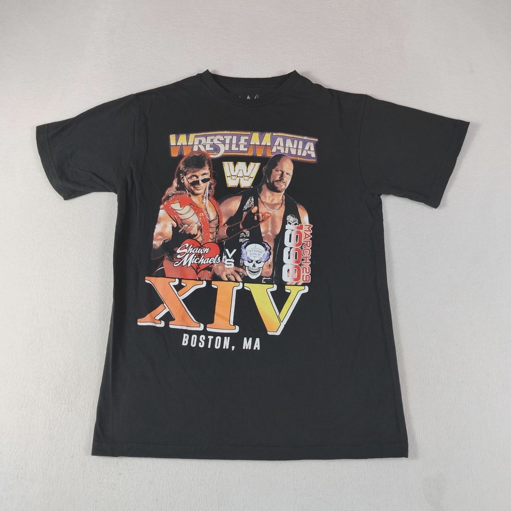 WWE WrestleMania XIV Shirt Mens Medium Shawn Michaels Stone Cold Short Sleeve